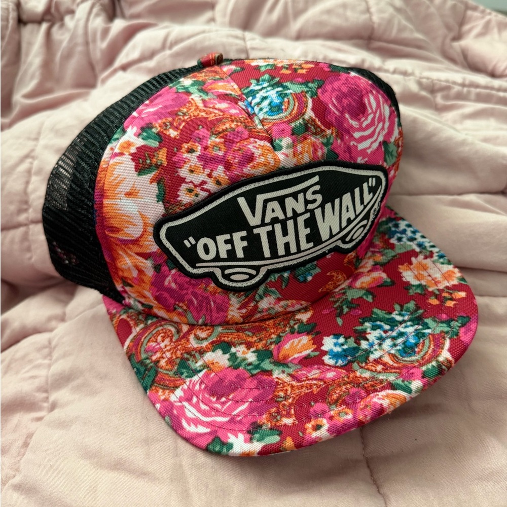 Vans Floral 'Off The Wall' Trucker Hat - Pink Multicolor floral